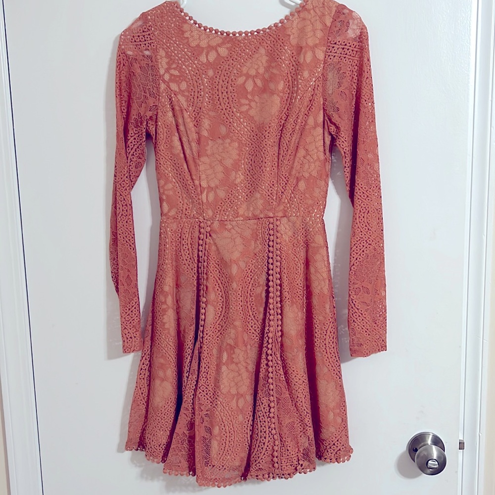 Lace dress with sleeves. Size small!